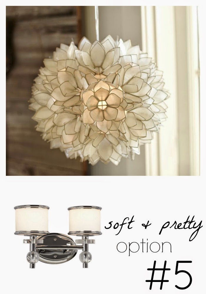 powder room update – lighting options