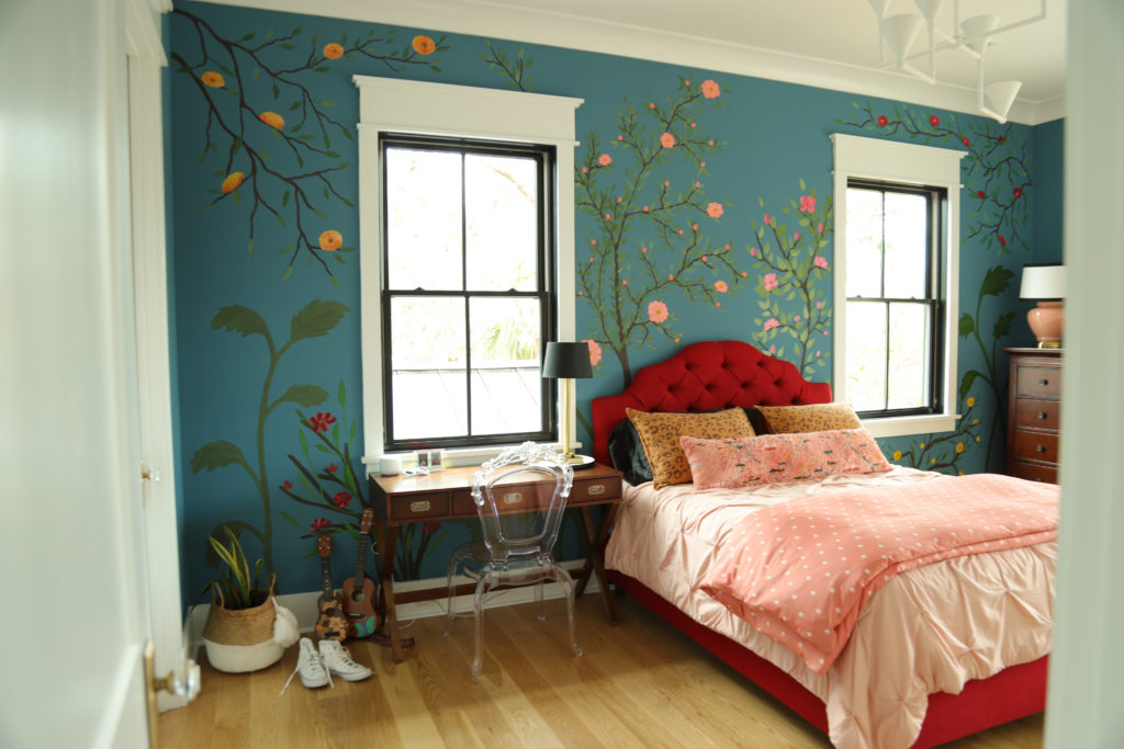 Teen Girl’s Room – Handpainted Wall Mural Complete!
